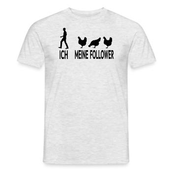 Ich Meine Follower Landwirt Bauer Hühnerhalter - Männer T-Shirt - Grau meliert - Vorne - AI Model Male 178 dark (178cm)