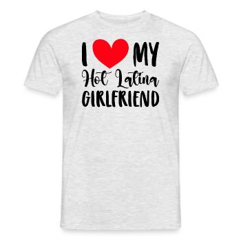 Paare Liebe Herz Freund Geschenkidee Beziehung - Männer T-Shirt - Grau meliert - Vorne - AI Model Male 178 dark (178cm)