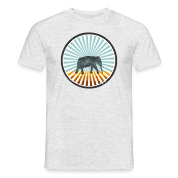 Eléphant - T-shirt homme - gris chiné - Devant - AI Model Male 178 dark (178cm)