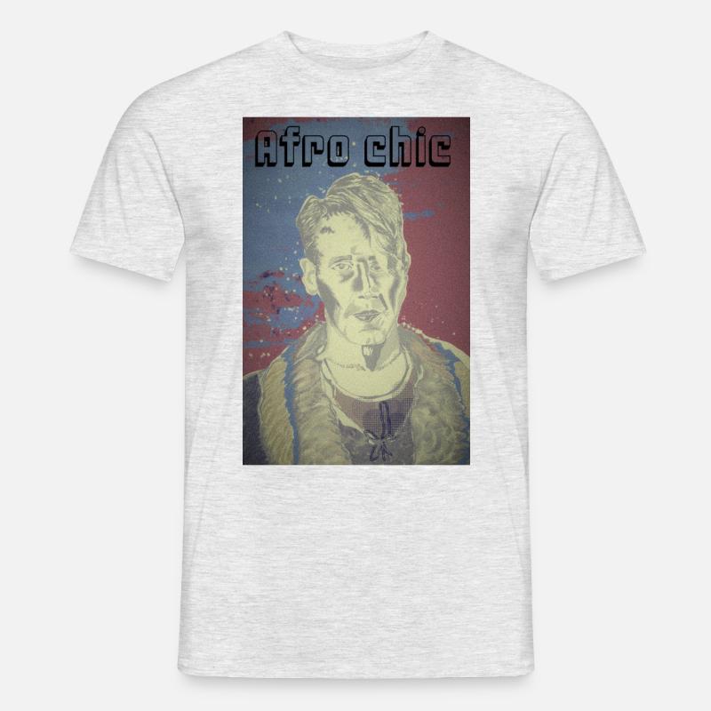 Afro-Chic - Männer T-Shirt - Grau meliert