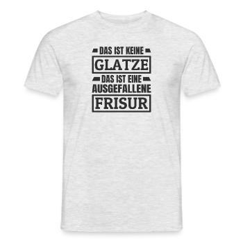 Glatzen Glatzenträger Lustige Glatzkopf Sprüche - Männer T-Shirt - Grau meliert - Vorne - AI Model Male 178 dark (178cm)