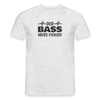 La basse doit baiser Festival Rave Techno Pounding - T-shirt homme - gris chiné - Devant - AI Model Male 178 dark (178cm)