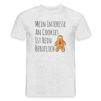 Lustig Datenschützer berufliche Cookies - Männer T-Shirt - Grau meliert - Vorne - AI Model Male 178 dark (178cm)