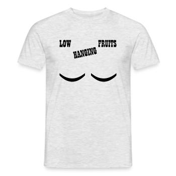 Fruits à portée de main / design amusant pour le plaisir - T-shirt homme - gris chiné - Devant - AI Model Male 178 dark (178cm)