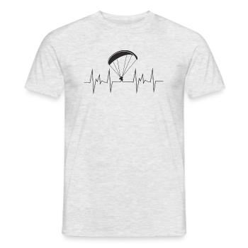 heartbeat paragliding - T-shirt homme - gris chiné - Devant - AI Model Male 178 dark (178cm)