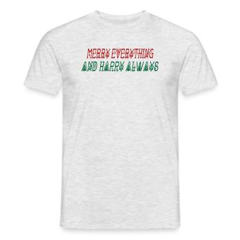 Noël Joyeux Tout Et Toujours Heureux - T-shirt homme - gris chiné - Devant - AI Model Male 178 dark (178cm)