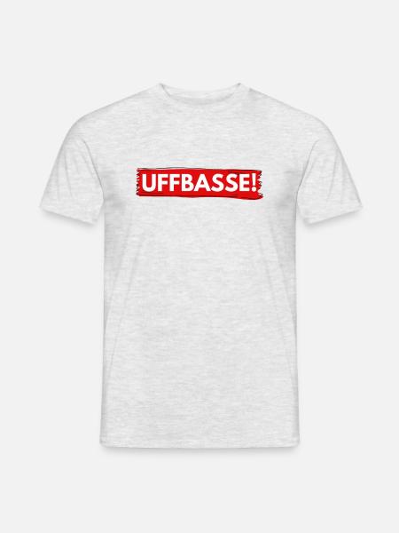 UFFBASSE ! DIALEKT ! AUFPASSEN ! PFÄLZISCH BADISCH - Männer T-Shirt - Grau meliert