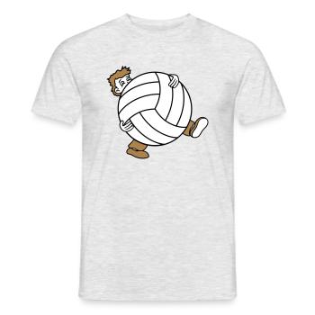 énorme volley-ball sport club ball ball wear s - T-shirt homme - gris chiné - Devant - AI Model Male 178 dark (178cm)