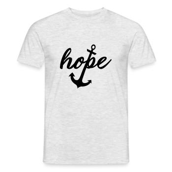 Hoffnung 1N - Männer T-Shirt - Grau meliert - Vorne - AI Model Male 178 dark (178cm)