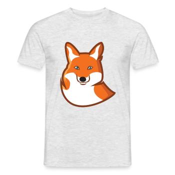 Fuchs Rotfuchs Natur Tier tierisch Geschenk - Männer T-Shirt - Grau meliert - Vorne - AI Model Male 178 dark (178cm)