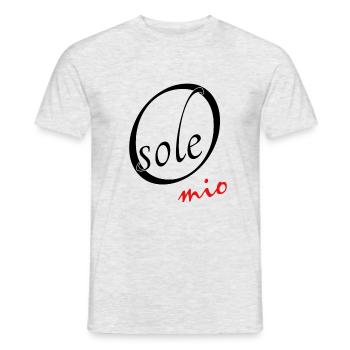 O sole mio - Männer T-Shirt - Grau meliert - Vorne - AI Model Male 178 dark (178cm)