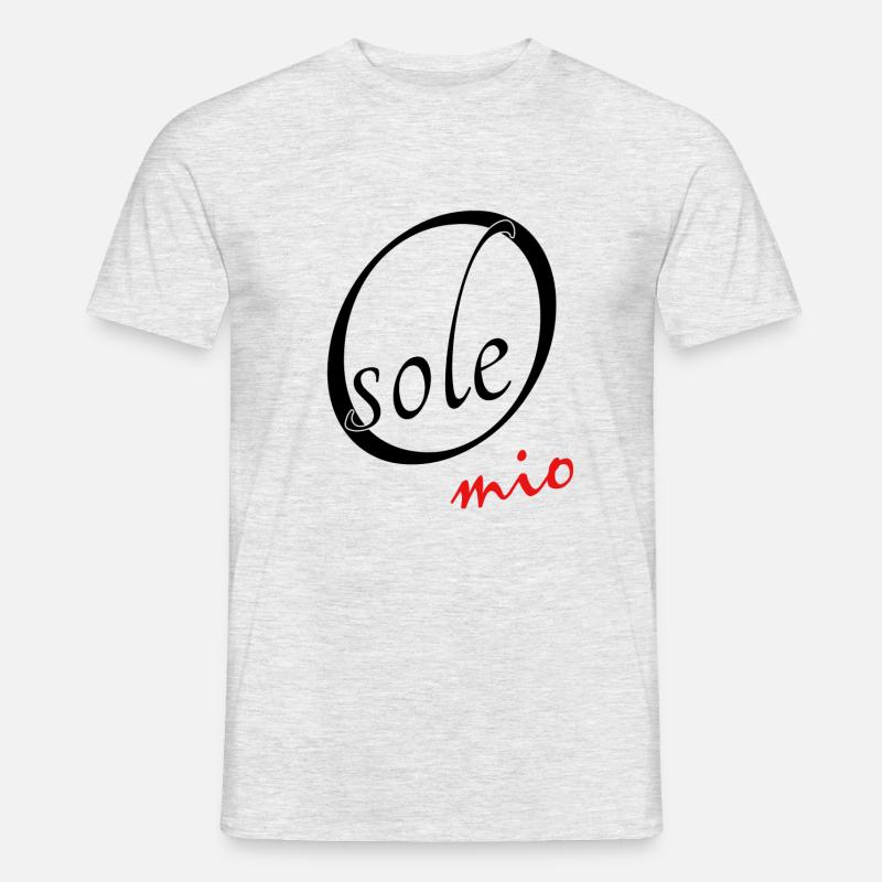 O sole mio - Männer T-Shirt - Grau meliert