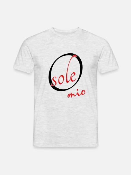 O sole mio - Männer T-Shirt - Grau meliert