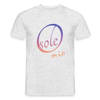 O sole mio - Männer T-Shirt - Grau meliert - Vorne - AI Model Male 178 dark (178cm)
