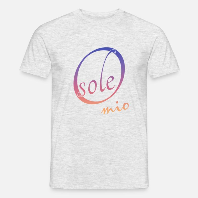 O sole mio - Männer T-Shirt - Grau meliert