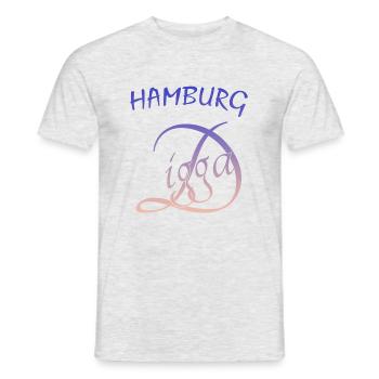 Hamburg Digga - Männer T-Shirt - Grau meliert - Vorne - AI Model Male 178 dark (178cm)