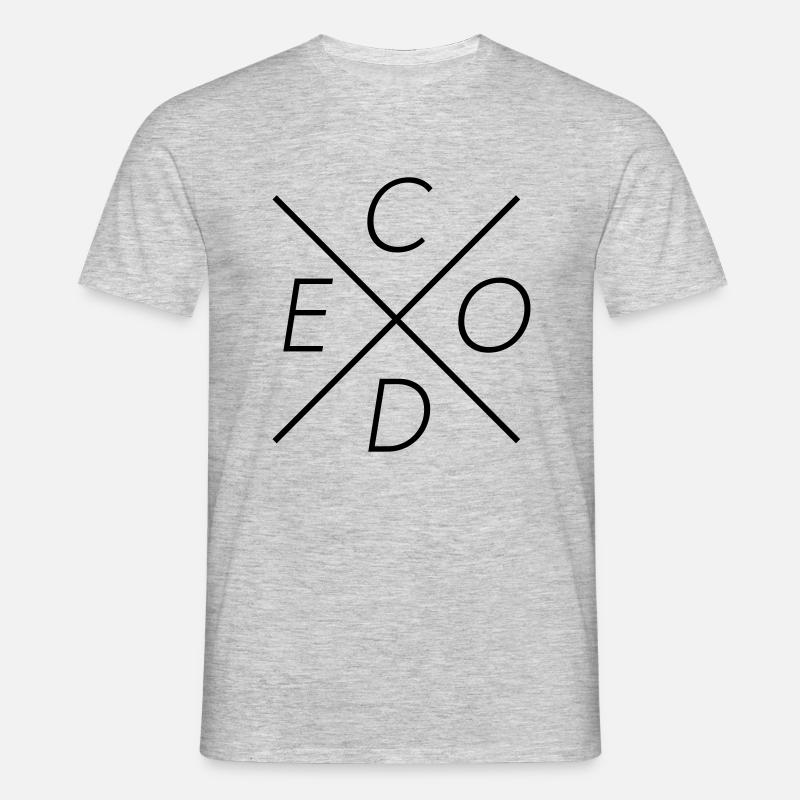 code - Männer T-Shirt - Grau meliert