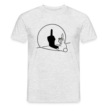 Fuck you very much - 2C white & very bright Shirts - Men's T-Shirt - heather grey - Front - AI Model Male 178 dark (178cm)