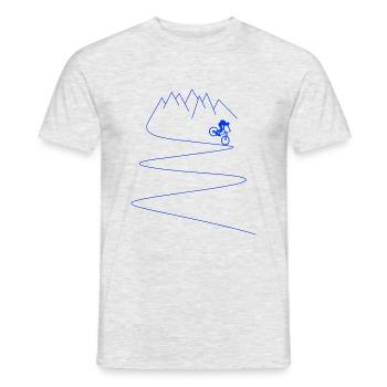Mountainbike MTB Mountainbiker Fahrrad Bike - Männer T-Shirt - Grau meliert - Vorne - AI Model Male 178 dark (178cm)
