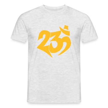 23 ohm goa psy tekno tribe - Männer T-Shirt - Grau meliert - Vorne - AI Model Male 178 dark (178cm)