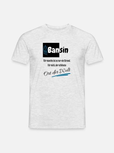 Bansin für mich der schönste Ort der Welt-Ostsee - Männer T-Shirt - Grau meliert