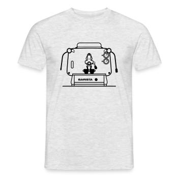 Barista Faema E61 - Männer T-Shirt - Grau meliert - Vorne - AI Model Male 178 dark (178cm)