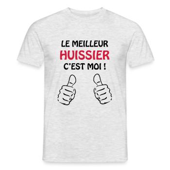 The best Huissier is me - Men's T-Shirt - heather grey - Front - AI Model Male 178 dark (178cm)
