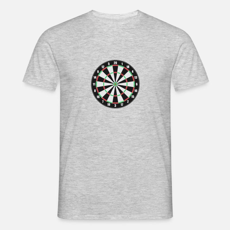 Dartscheibe. Geschenkidee - Männer T-Shirt - Grau meliert