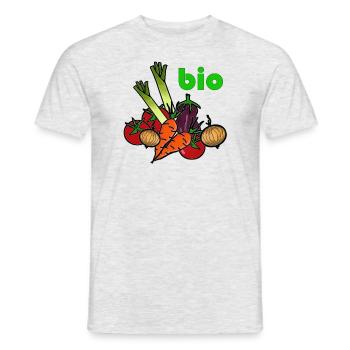 organic vegetables - Men's T-Shirt - heather grey - Front - AI Model Male 178 dark (178cm)