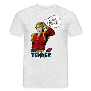 Jan Tenner : Cela peut être joyeux Comic - T-shirt homme - gris chiné - Devant - AI Model Male 178 dark (178cm)