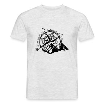 Berge - Männer T-Shirt - Grau meliert - Vorne - AI Model Male 178 dark (178cm)