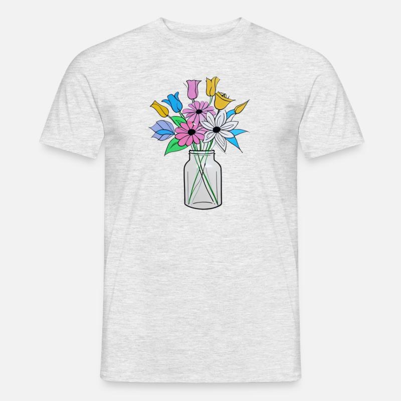 Beautiful flower mix - Männer T-Shirt - Grau meliert