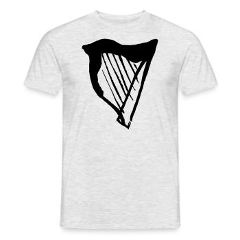 Harfe - Abstrakt - Männer T-Shirt - Grau meliert - Vorne - AI Model Male 178 dark (178cm)