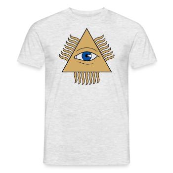 Pyramide de l’œil - T-shirt homme - gris chiné - Devant - AI Model Male 178 dark (178cm)