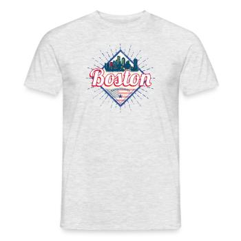 Boston, Massachusetts, États-Unis, États-Unis - T-shirt homme - gris chiné - Devant - AI Model Male 178 dark (178cm)