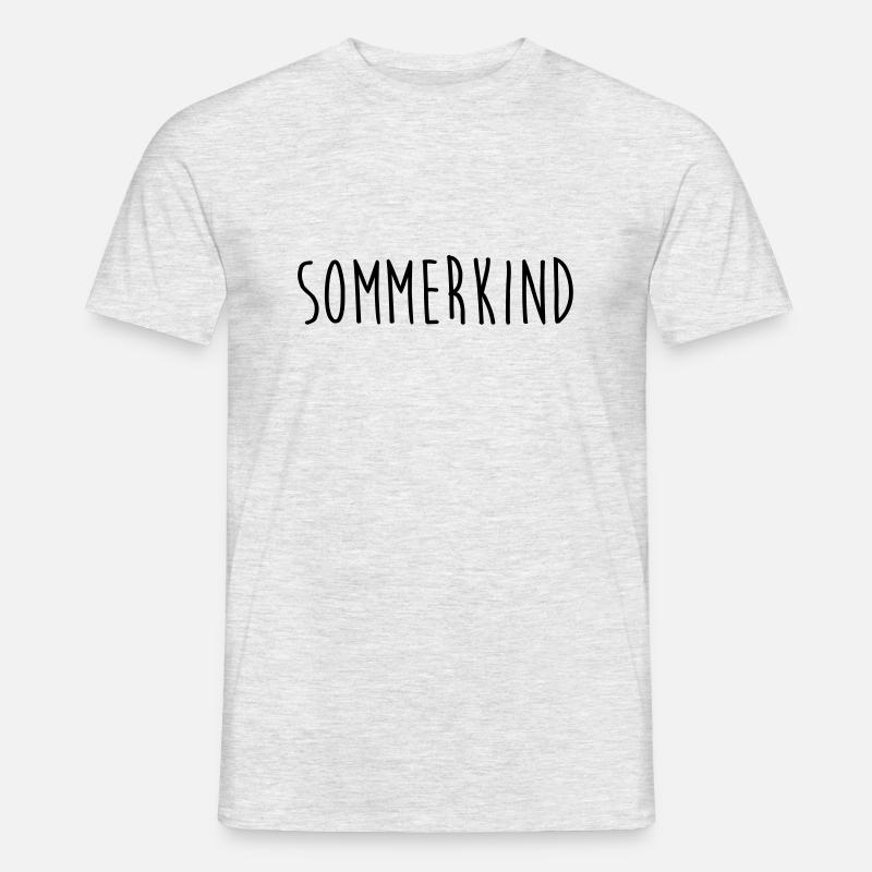 S0MMERKIND Turnbeutel - Männer T-Shirt - Grau meliert
