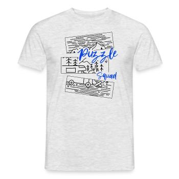Puzzle Squad Hobby Puzzling Ironic Saying Jigsaw - Men's T-Shirt - heather grey - Front - AI Model Male 178 dark (178cm)