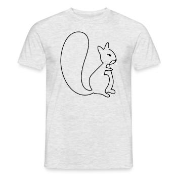 Chipmunk Sketch Forest Animal Cute Squirrel - Men's T-Shirt - heather grey - Front - AI Model Male 178 dark (178cm)