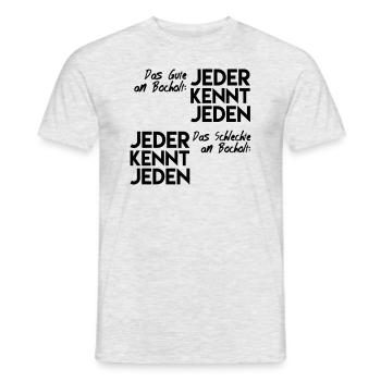 Das Gute an Bocholt / Das Schlechte an Bocholt - Männer T-Shirt - Grau meliert - Vorne - AI Model Male 178 dark (178cm)