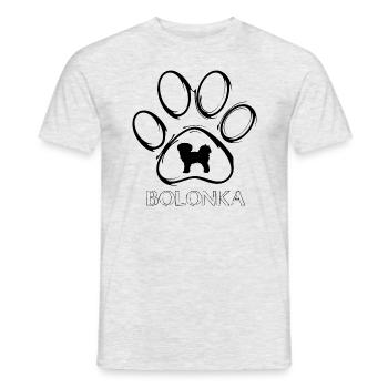 Paw Paw Dog True Love Bolonka Tsvetna - T-shirt homme - gris chiné - Devant - AI Model Male 178 dark (178cm)