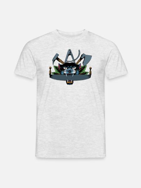 Zimmermann Zunftzeichen - Männer T-Shirt - Grau meliert