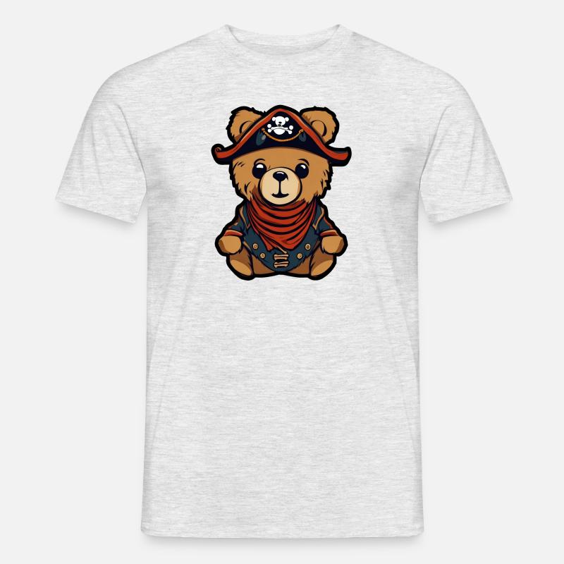 Teddybär / Kuscheltier / Stofftier / Geschenkidee - Männer T-Shirt - Grau meliert