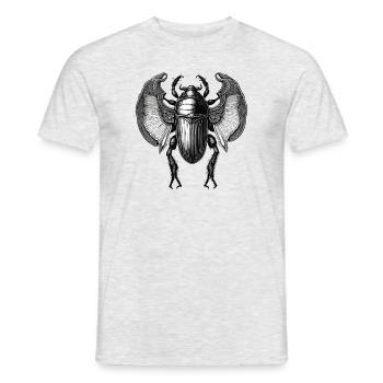 Scarabée / Mysticisme / Symbolisme égyptien / Antique - T-shirt homme - gris chiné - Devant - AI Model Male 178 dark (178cm)