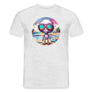 Alien / Außerirdisch / Ufo / Area 51 / All / Mars - Men's T-Shirt - heather grey - Front - AI Model Male 178 dark (178cm)