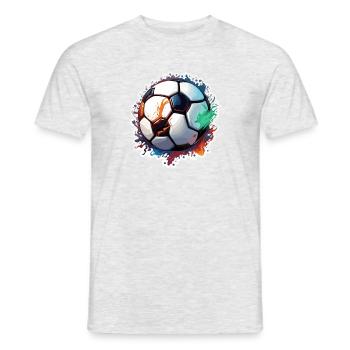 Soccer / Game / Ball / Field / Shooting - Men's T-Shirt - heather grey - Front - AI Model Male 178 dark (178cm)
