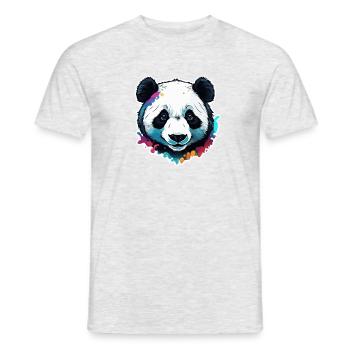 Panda / Animal / Zoo / Bamboo / Wild / Childlike - Men's T-Shirt - heather grey - Front - AI Model Male 178 dark (178cm)