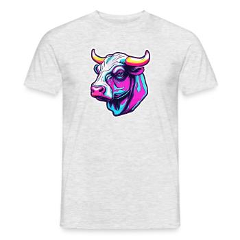 Stier / Bulle / Tier / Hörner / Stierkampf - Männer T-Shirt - Grau meliert - Vorne - AI Model Male 178 dark (178cm)