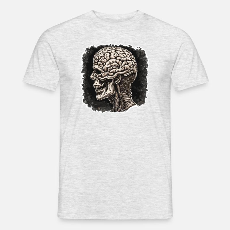 Brain / Knowledge / Intelligence / Clever / Thinking - Men's T-Shirt - heather grey
