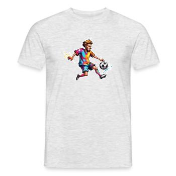 Footballer / Soccer / Pitch / Team - Men's T-Shirt - heather grey - Front - AI Model Male 178 dark (178cm)