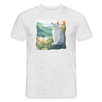 Anime / Bande dessinée / Japonais / Animation / Dessin animé - T-shirt homme - gris chiné - Devant - AI Model Male 178 dark (178cm)